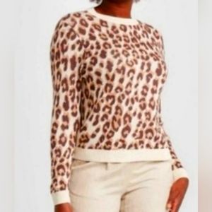 A new day cheetah print crooped sweater
